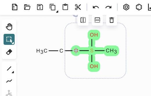 Molecule with S-Group Fully Presented