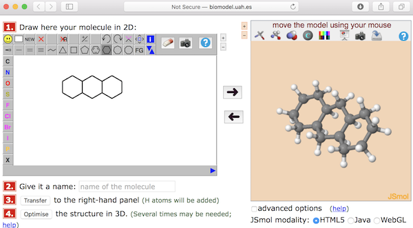 Molecule Online Tool - biomodel.uah.es